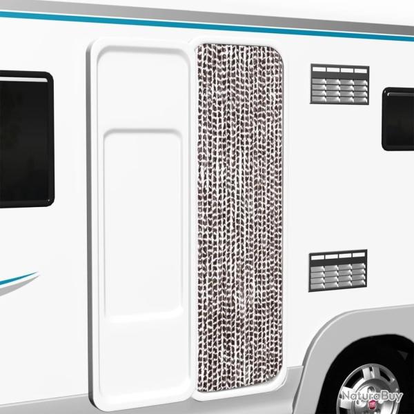 Moustiquaire Marron et blanc 56x185 cm Chenille