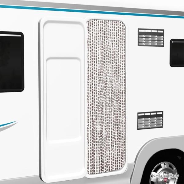 Moustiquaire Taupe et blanc 56x185 cm Chenille