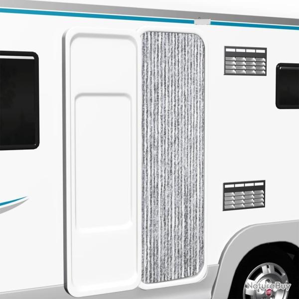 Moustiquaire Blanc et gris 56x185 cm Chenille