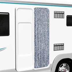 Moustiquaire Bleu blanc et argent&eacute; 56x185 cm Chenille alsavelo