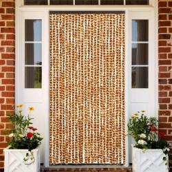 Moustiquaire Ocre et blanc 100x220 cm Chenille alsavelo