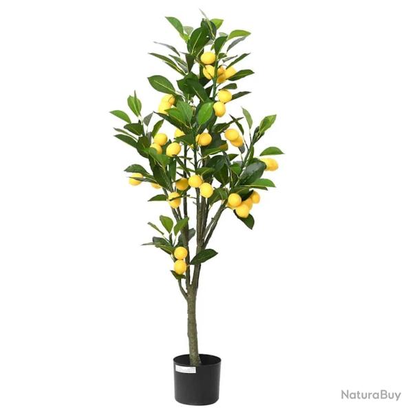 Citronnier artificiel 136 feuilles 120 cm vert alsavelo