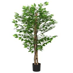Plante artificielle ficus 788 feuilles 120 cm vert alsavelo