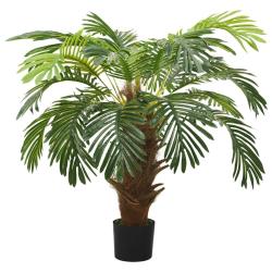 Palmier Cycas artificiel avec pot 90 cm Vert alsavelo