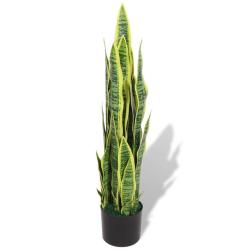 Plante artificielle avec pot Sansevi&egrave;re 90 cm Vert