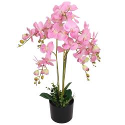 Plante artificielle avec pot Orchid&eacute;e 75 cm Rose