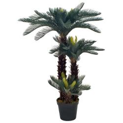 Plante artificielle avec pot Palmier Cycas Vert 125 cm alsavelo