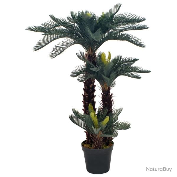 Plante artificielle avec pot Palmier Cycas Vert 125 cm