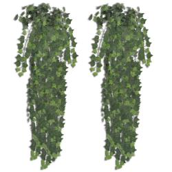 Plantes artificielles 2 pcs Lierre Vert 90 cm alsavelo