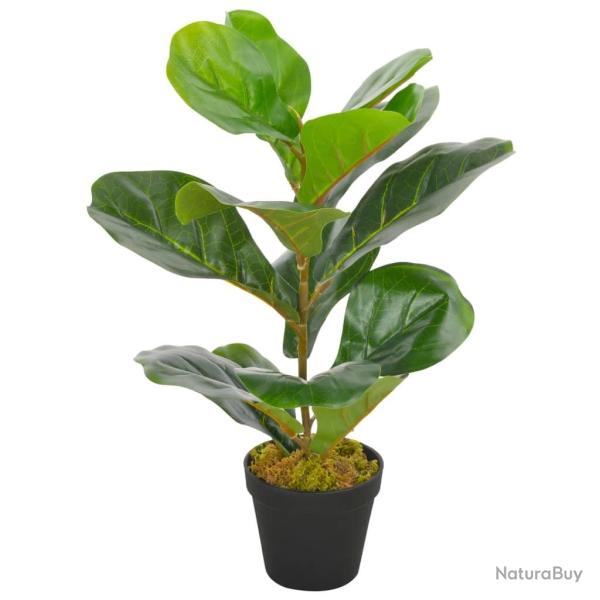 Plante artificielle avec pot Feuilles de figuier Vert 45 cm