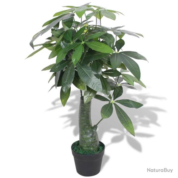 Arbre de la fortune artificiel avec pot 85 cm Vert