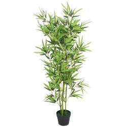 Plante artificielle avec pot Bambou 120 cm Vert alsavelo