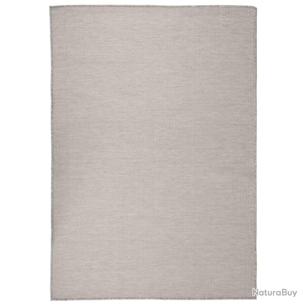 Tapis � tissage plat d'ext�rieur 140x200 cm Taupe