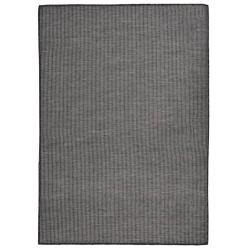 Tapis &agrave; tissage plat d'ext&eacute;rieur 140x200 cm Gris alsavelo
