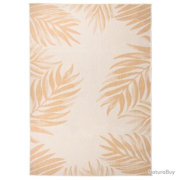 Tapis � tissage plat d'ext�rieur 140x200 cm Motif de feuille alsavelo
