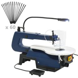Scie &agrave; chantourner &eacute;lectrique avec p&eacute;dale et lampe LED 125 W