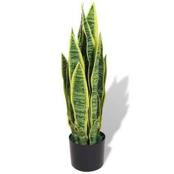 Plante artificielle avec pot Sansevi&egrave;re 65 cm Vert