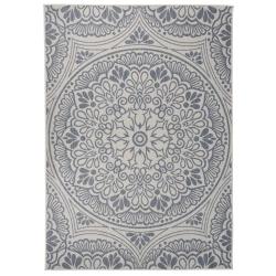 Tapis &agrave; tissage plat d'ext&eacute;rieur 120x170 cm Motif bleu alsavelo