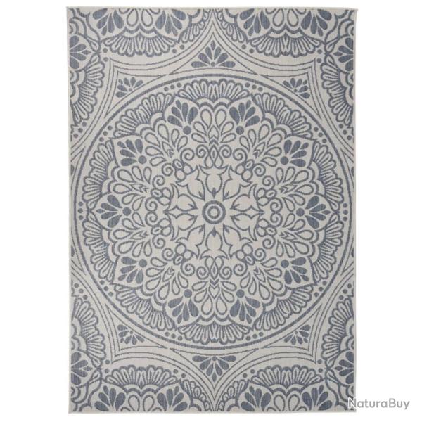 Tapis � tissage plat d'ext�rieur 120x170 cm Motif bleu