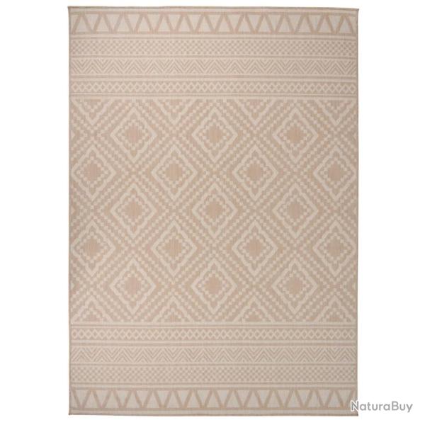 Tapis � tissage plat d'ext�rieur 120x170 cm Rayures brunes