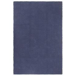 Tapis rectangulaire Bleu marine 160x230 cm Coton alsavelo
