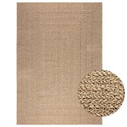 Tapis 160x230 cm aspect jute int&eacute;rieur et ext&eacute;rieur alsavelo