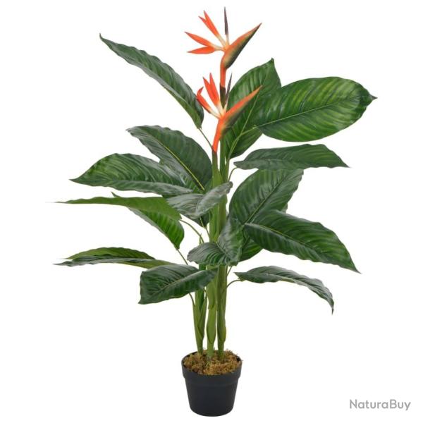 Plante artificielle Strelitzia avec pot Rouge 100 cm alsavelo