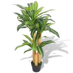 Plante artificielle avec pot Dracaena 100 cm Vert alsavelo