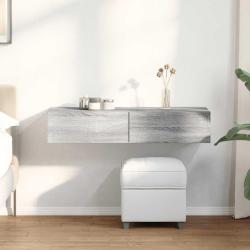 &Eacute;tag&egrave;re murale avec tiroirs sonoma gris bois d'ing&eacute;nierie alsavelo