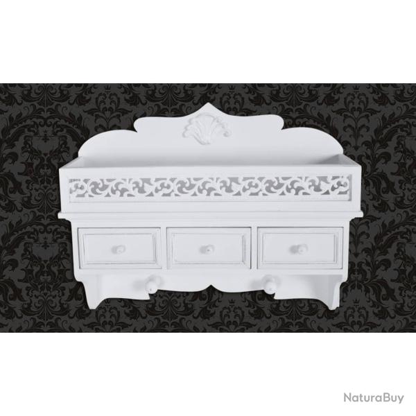 �tag�re murale avec 3 tiroirs 2 crochets