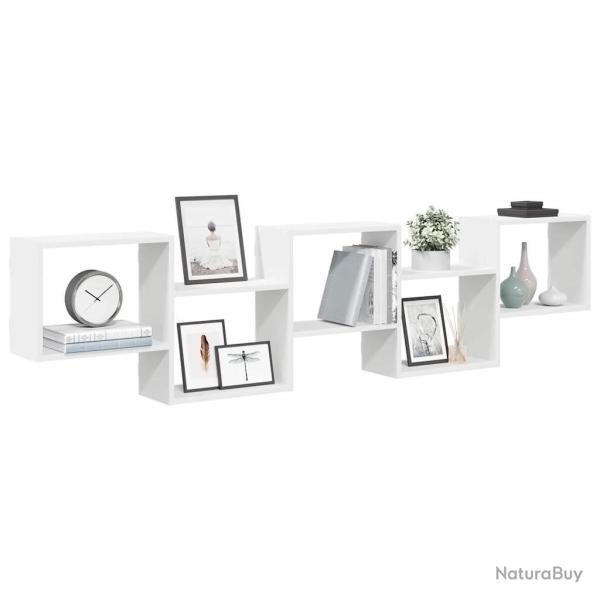 �tag�re cube murale 5 compartiments blanc bois d'ing�nierie