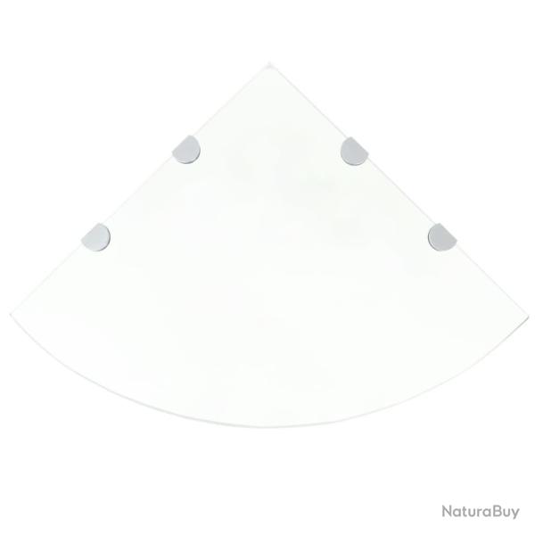 �tag�res d'angle 2 pcs et supports Verre Transparent 45x45 cm