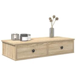 &Eacute;tag&egrave;re murale avec tiroirs ch&ecirc;ne sonoma bois d'ing&eacute;nierie alsavelo