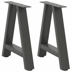 Pieds de table basse forme de A 2 pcs anthracite 38x(42-43) cm alsavelo