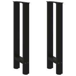 Pieds de table basse noir 2 pcs 28x(72-73) cm acier alsavelo