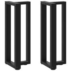 Pieds de table console forme de T&nbsp;2 pcs noir 25x28x(72-73) cm alsavelo