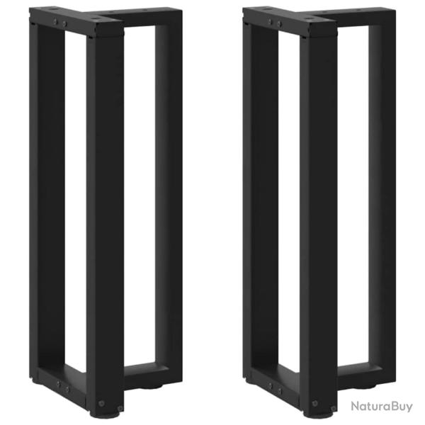 Pieds de table console forme de T�2 pcs noir 38x25x(72-73) cm