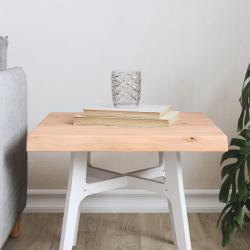 Dessus de table bois massif non trait&eacute; bordure assortie alsavelo