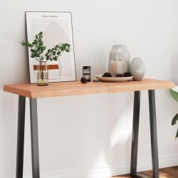 Dessus de table bois massif trait&eacute; bordure assortie