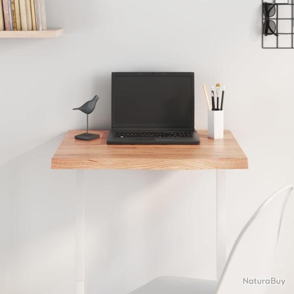 Dessus de table marron clair bois ch�ne massif trait� alsavelo