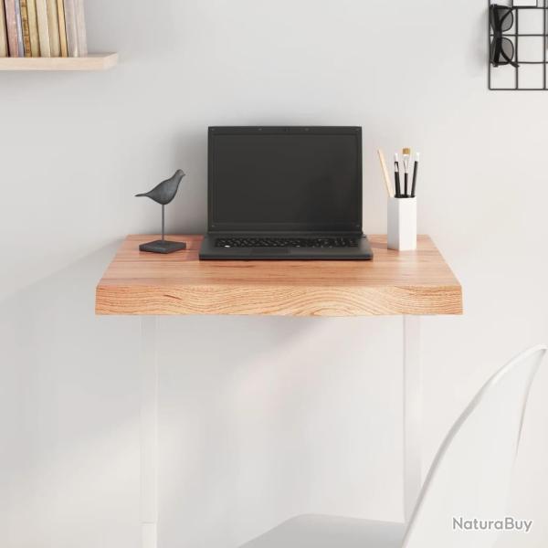 Dessus de table marron clair bois ch�ne massif trait� alsavelo