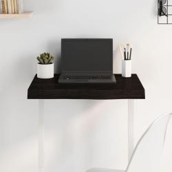 Dessus de table marron fonc&eacute; bois ch&ecirc;ne massif trait&eacute; alsavelo