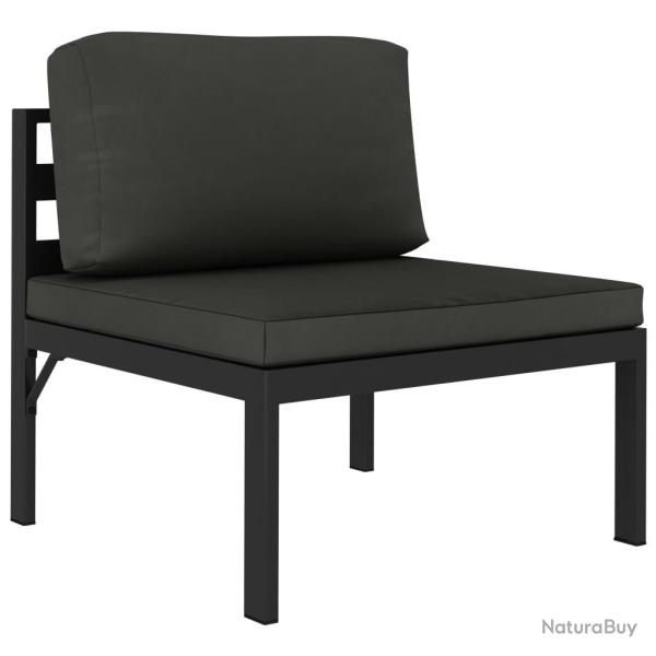 Canap� central sectionnel avec coussins Aluminium Anthracite