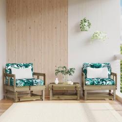 Chaises de jardin avec coussins lot de 2 bois de pin impr&eacute;gn&eacute;
