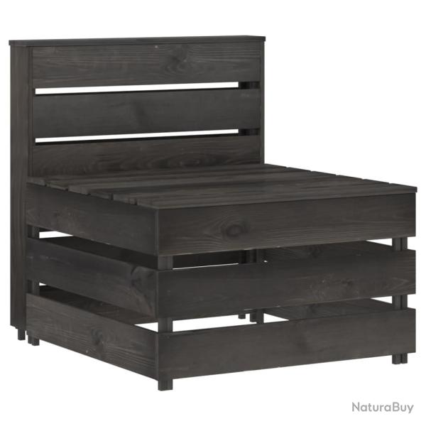 Canap� central palette de jardin gris bois de pin impr�gn�
