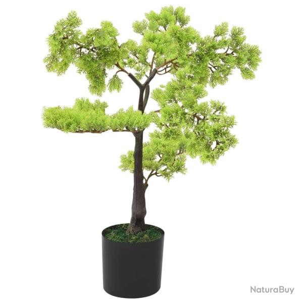 Bonsa� de cypr�s artificiel avec pot 60 cm Vert