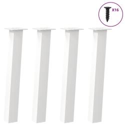 Pieds de table basse 4 pcs blanc 72 cm acier