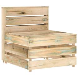 Canap&eacute; palette de milieu de jardin bois de pin impr&eacute;gn&eacute;