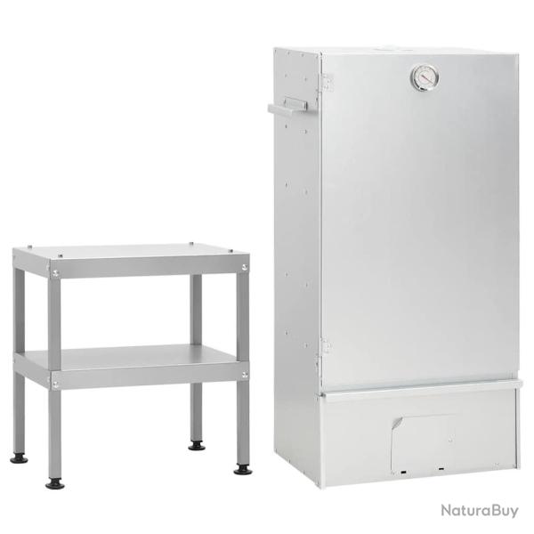 Fumoir � four � barbecue avec table acier galvanis�