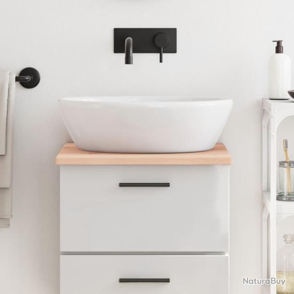 Comptoir de salle de bain 40x60x2 cm bois massif non trait�